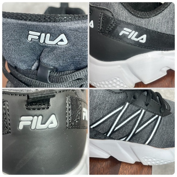 Fila Travalo Grey/Black Big Boys Sneakers Size 5 Like New Worn Once - Picture 14 of 15
